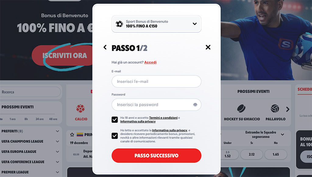 Registrazione al casinò Supabet